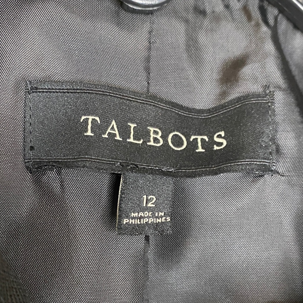Talbots Black Button-Front Blazer Jacket with Met… - image 4